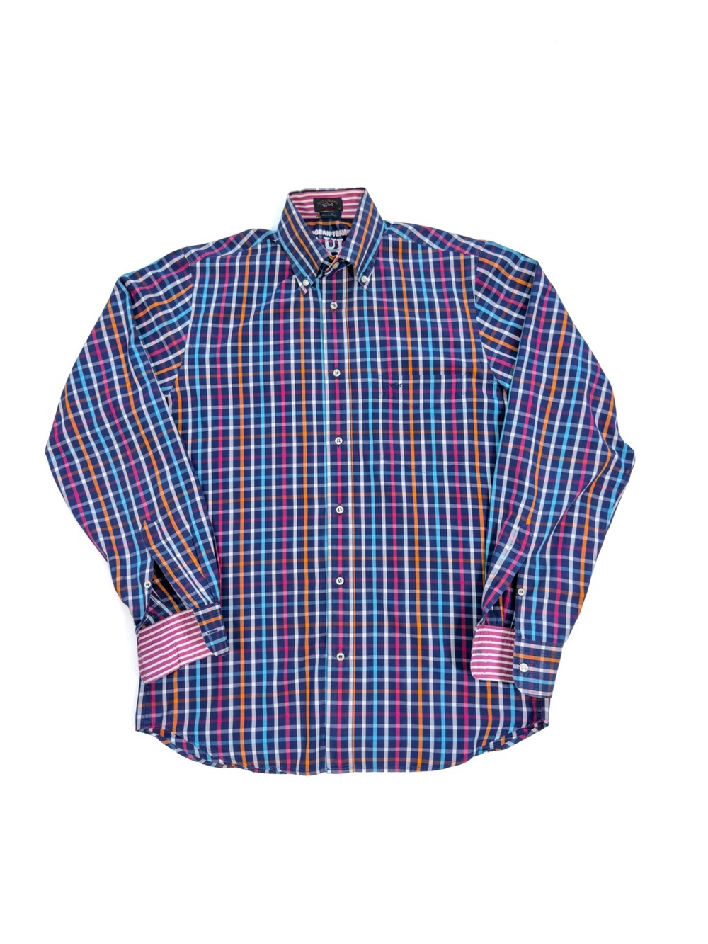 Paul & Shark Yachting Button-Down Shirt Size 40 Multicolor Plaid & Check